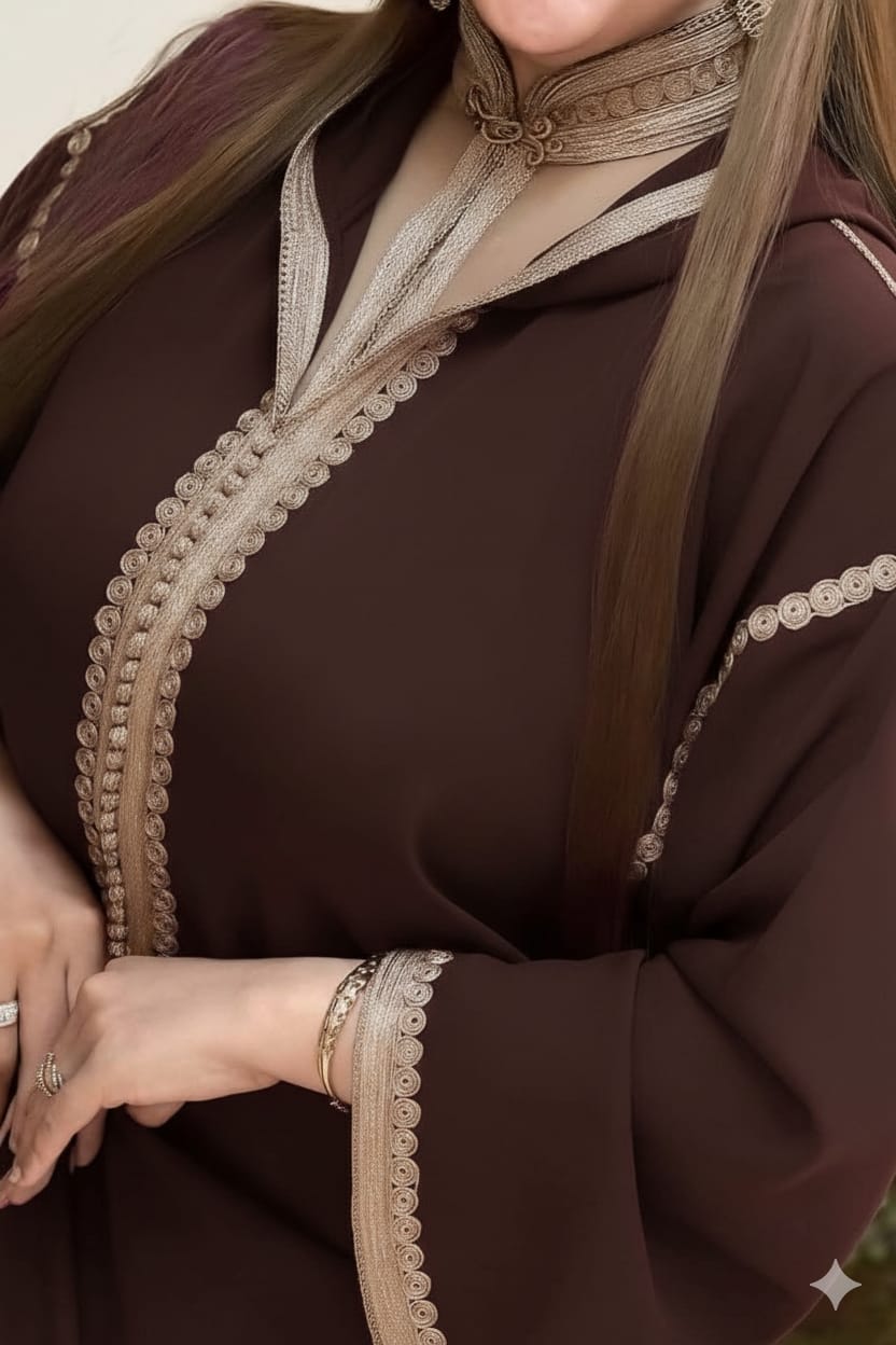 إطلالة رائعة لجلابة تقليدية أنيقة بزواق المعلم